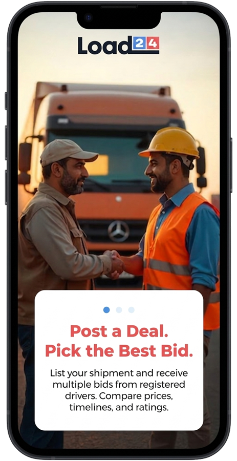 Load24 Cargo — post a deal, pick the best bid